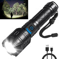 Rechargeable Flashlight High Lumens Tactical 5 Modes Adjustable Zoom Waterproof for Camping Emergencies lightessx