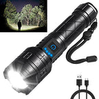 Rechargeable Flashlight High Lumens Tactical 5 Modes Adjustable Zoom Waterproof for Camping Emergencies lightessx