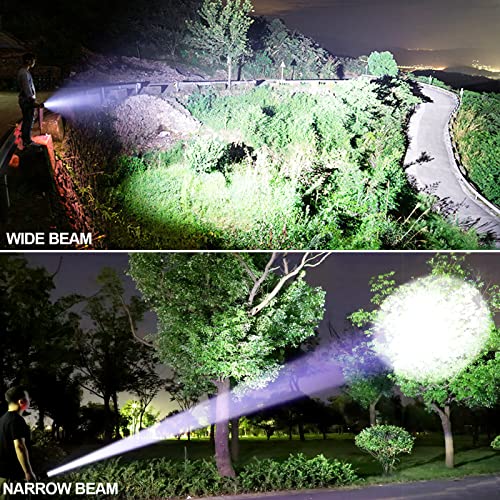 Rechargeable LED Flashlight High Lumens 5 Modes Waterproof Type C for Camping Emergencies lightessx