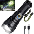 Rechargeable LED Flashlight High Lumens Zoomable 5 Modes Power Bank IPX6 Waterproof for Camping lightessx
