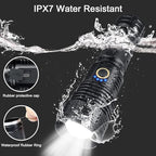 Rechargeable LED Flashlight High Lumens Zoomable 5 Modes Power Bank IPX6 Waterproof for Camping lightessx