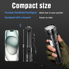 Rechargeable LED Flashlight 1200 Lumens 7 Modes Zoomable COB Side Light Magnetic Base Waterproof lightessx