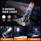 Car Safety Hammer Flashlight LED Tactical Torch with Glass Breaker Seatbelt Cutter