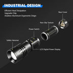 Rechargeable LED Flashlight 1000000 Lumens Super Bright Tactical Spotlight High Powered Waterproof Torch